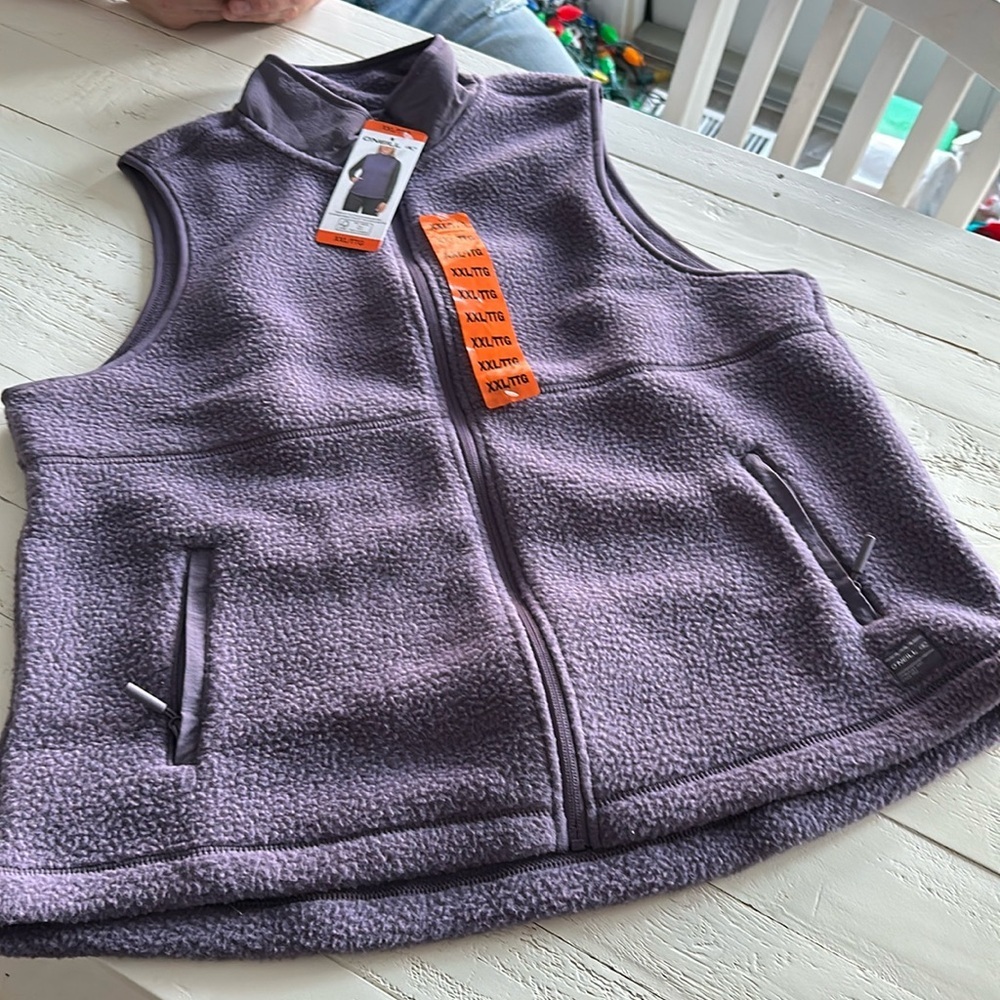 O’Neill Pile High Sherpa Vest XXL purple lavender new with tags